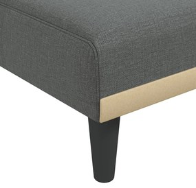 vidaXL Ανάκλιντρο Σκούρο Γκρι Υφασμάτινο