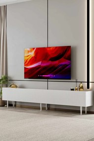 Έπιπλο Τηλεόρασης Λευκό CLOTA 240x29x20