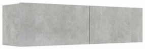 vidaXL Έπιπλο Τηλεόρασης Γκρι Σκυροδέματος 120x30x30εκ. από Επεξ. Ξύλο