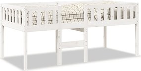 vidaXL Κρεβάτι Παιδικό Χωρίς Στρώμα Καφέ Κεριού 75x190 εκ Μασίφ Πεύκο