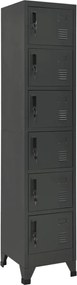 vidaXL Φοριαμός Ανθρακί 38 x 40 x 180 εκ. από Ατσάλι