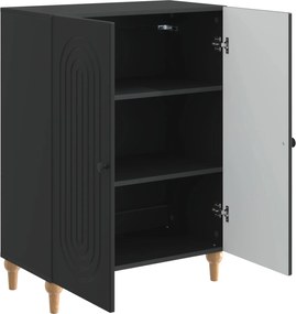 vidaXL Πλαϊνό γραφείο Μαύρο 66 x 34,5 x 90 εκ Επεξεργασμένο Ξύλο
