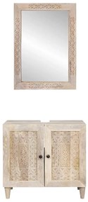 vidaXL Σετ Επίπλων Μπάνιου Επιτοίχιο 2 pcs Λευκό 62 x 33 x 58 εκ.