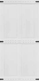 vidaXL Πόρτα αχυρώνα CORONA 100 x 210 cm Μασίφ Ξύλο Πεύκου Λευκό