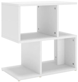 vidaXL Κομοδίνο Λευκό 50 x 30 x 51,5 εκ. από Επεξ. Ξύλο