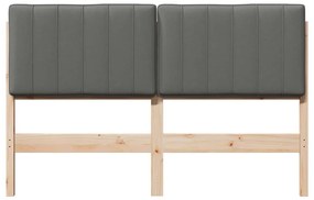 vidaXL Ταπετσαρισμένο κεφαλάρι Καφέ και Ανοιχτό Γκρι 140 cm