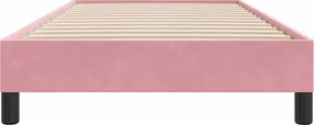 vidaXL Box Spring Κρεβάτι χωρίς στρώμα Ροζ 100x210 cm Βελούδινο