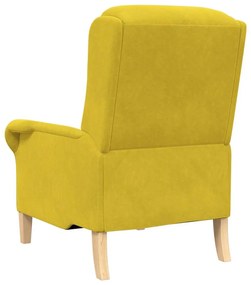 vidaXL Πολυθρόνα Κίτρινο 76 x 94 x 102 εκ. Βελούδο