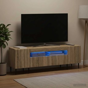 vidaXL Ντουλάπα LED Τηλεόρασης ZWOLLE 153 x 35 x 43 εκ Sonoma Δρυς