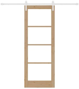 vidaXL Συρόμενη Πόρτα ORKDAL Καφέ 78 x 211 εκ Μασίφ ξύλο πεύκου