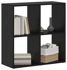 vidaXL Βιβλιοθήκη Μαύρη δρυς 69.5 x 29 x 69.5 εκ Επεξεργασμένο ξύλο