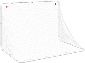 vidaXL Τερματικό Ποδοσφαίρου Λευκό Ατσάλινο 122x81x81 εκ.