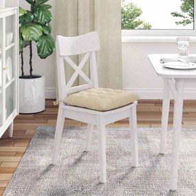 vidaXL Μαξιλάρια καθισμάτων 4 pcs Κρεμ 40 x 40 x 6 cm ύφασμα