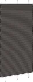 vidaXL Πλισέ περσίδα Μαύρο 105x200 cm Πλάτος υφάσματος 104,4 cm