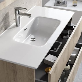 Furnibath K 101 - Βάση Επιπλου με Συρταρια και Ραφι 101x46 - MDF 623 GLOSS