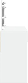 vidaXL Μπουντουάρ με LED Λευκό 100x40x120 εκ.
