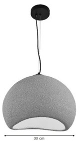 Κρεμαστό Φωτιστικό Οροφής E27 IP20 Γκρι 4053-D Inlight-4053-D-Γκρι 4053-D