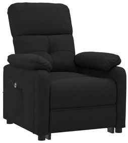 vidaXL Πολυθρόνα Ανακλινόμενη Ηλεκτρική Μαύρη Υφασμάτινη