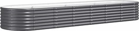 vidaXL Ζαρντινιέρα Ανθρακί 296x80x36 εκ Γαλβανισμένος χάλυβας