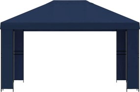 vidaXL Κιόσκι 4 x 3 μ Μπλε Πολυεστέρας και Χάλυβας 190 gsm