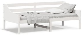 vidaXL 820387  Καναπές Κρεβάτι άσπρο 100 x 200εκ. από Μασίφ Ξύλο Πεύκου