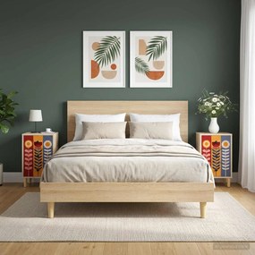 vidaXL Κομοδίνο ESSEN 2 τμχ. Sonoma Δρυς 36 x 33 x 60 εκ