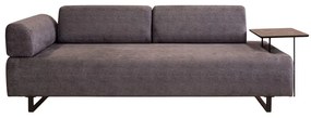 Καναπές κρεβάτι με βοηθητικό τραπέζι PWF-0595 pakoworld ύφασμα ανθρακί 220x90x80εκ - 071-001345