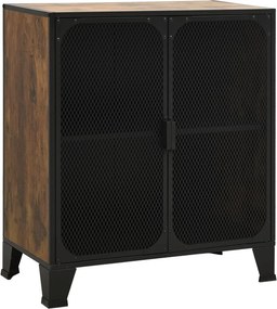 vidaXL Ντουλάπι Αποθήκευσης Ρουστίκ Καφέ 72x36x82 εκ. Μέταλλο / MDF