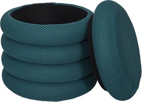 Σκαμπό-μπαούλο Atom Home Deco Factory - 37x42cm - Μπλε