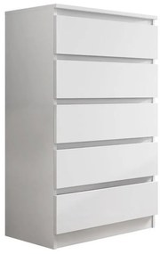 Σιφονιέρα Comfivo 231, Άσπρο, Με συρτάρια, Αριθμός συρταριών: 5, 112x70x40cm, 32 kg | Epipla1.gr