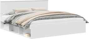 vidaXL Σκελετός Κρεβατιού Λευκό 180 x 200 cm Επεξεργασμένο ξύλο