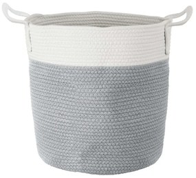 Καλάθι - Κασπώ Kastellorizo 20198 35x40cm Grey-White GloboStar Rope