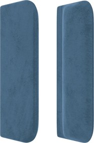 vidaXL Κρεβάτι Boxspring με Στρώμα Σκούρο Μπλε 100x200 εκ. Βελούδινο