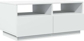 vidaXL Τραπεζάκι Σαλονιού με Φώτα LED Λευκό 90x49x40 εκ.