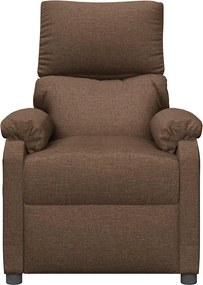 vidaXL Πολυθρόνα Ανακλινόμενη Καφέ Υφασμάτινη