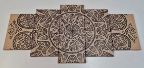 Εικόνα 5 τμημάτων Mandala με αφηρημένο φυσικό σχέδιο - 100x50