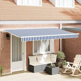 vidaXL Σκηνίτσα Αναδιπλούμενη Μπλε και άσπρο 350 x 200 cm