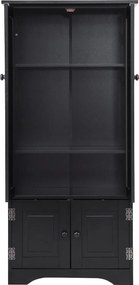 Ντουλάπι με Πορτάκια και Ρυθμιζόμενα Ράφια Costway JZ10009BK