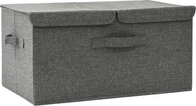 vidaXL Κουτί Αποθήκευσης Ανθρακί 50 x 30 x 25 εκ. Υφασμάτινο