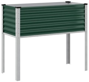 vidaXL Ζαρντινιέρα Κήπου Πράσινη 100x45x90 εκ. από Ατσάλι
