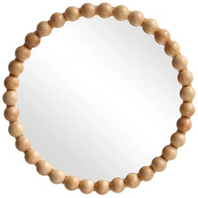 Καθρέπτης Specio pakoworld ξύλο σε φυσική απόχρωση Φ60x4.5εκ