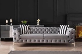 Stewehome Γκρι 3θέσιος καναπές 240x95x70 cm