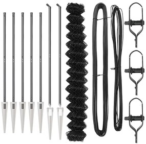 vidaXL Στύλος Περιφράξεων Γκρι 10 x 1,6 μ (60 x 60 mm δίχτυ)