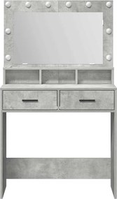 vidaXL Τραπέζι περιποίησης Σκυρόδεμα Γκρι 79 x 41 x 135 εκ.