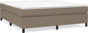 vidaXL Κρεβάτι Boxspring με Στρώμα Taupe 180x200 εκ. Υφασμάτινο