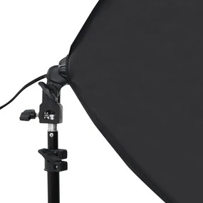 Φωτιστικά Studio Επαγγελματικά 2 τεμ. Μαύρα 40x60 εκ. Ατσάλινα - Μαύρο