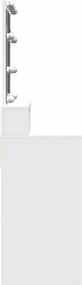 vidaXL Μπουντουάρ με LED Λευκό 80 x 41 x 144,5 εκ.