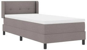 vidaXL Κρεβάτι box spring με στρώμα με στρώμα Taupe 80 x 200 cm
