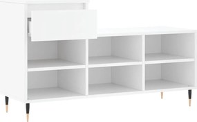 vidaXL Παπουτσοθήκη Λευκή 102x36x60 εκ. από Επεξεργασμένο Ξύλο