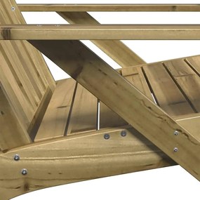 Καρέκλα κήπου Adirondack 75x77x77 cm Εμποτισμένο ξύλο πεύκο - Καφέ